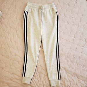 Adidas Sweatpants, 3 black stripes down leg